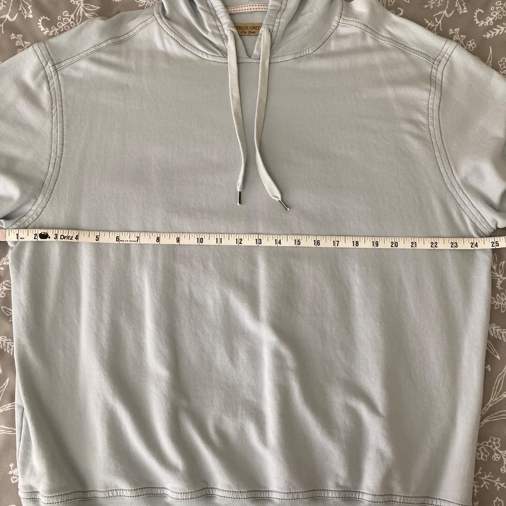 True Grit men’s long sleeve lightweight hoodie size XL light blue - Picture 5 of 6